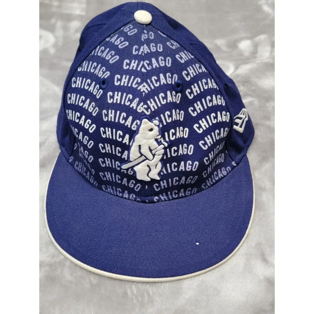 Chicago‎ Cubs New Era Cooperstown Blue white fitted hat 7